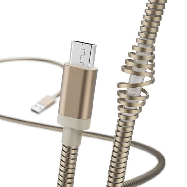 Cablu date HAMA Metal 183335, USB-A - MicroUSB, 1.5m, auriu WALTI