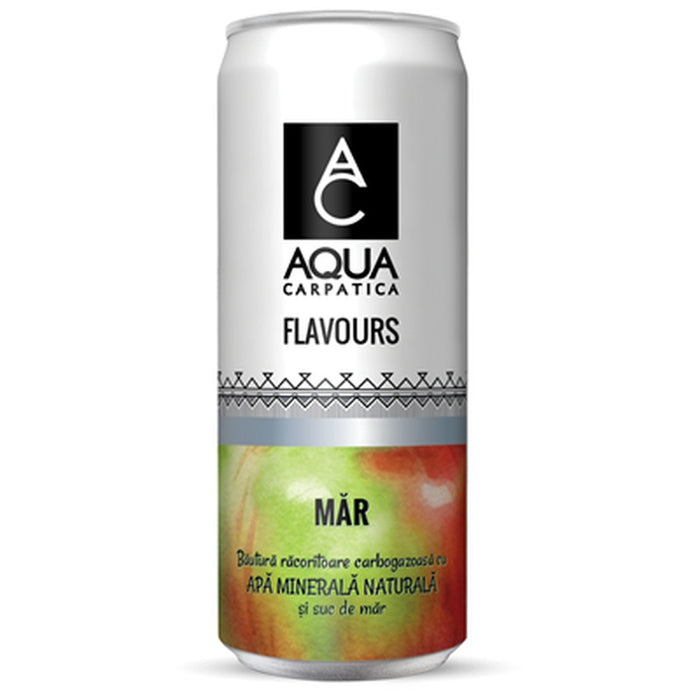 AQUA CARPATICA Flavours Bautura Racoritoare Carbogazoasa cu Apa Minerala si Suc de Mar SGR 4 x 0,33 l - WALTI WALTI