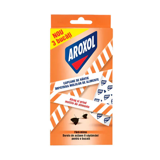 AROXOL Capcane de Hartie Impotriva Moliilor de Alimente 3 bucati - WALTI WALTI