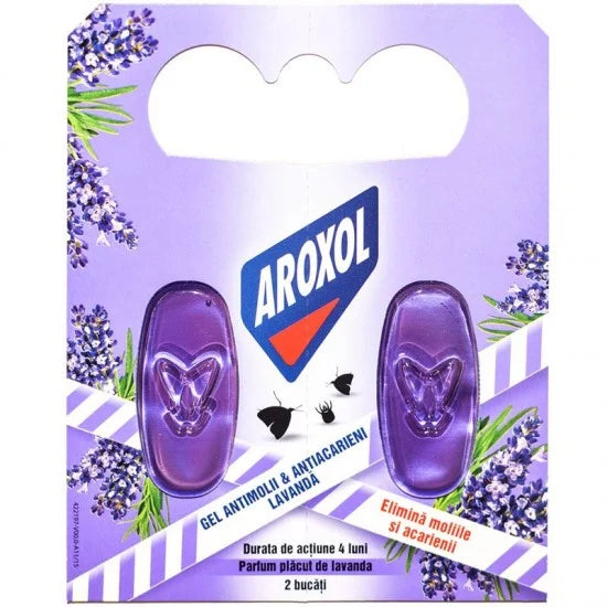 AROXOL Gel Anti Molii cu Parfum de Lavanda 2 bucati - WALTI WALTI