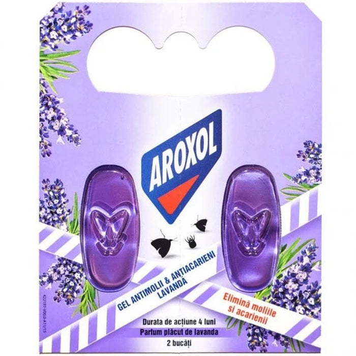 AROXOL Gel Anti Molii cu Parfum de Lavanda 2 bucati - WALTI WALTI