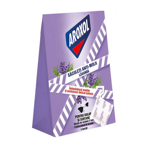 AROXOL Saculeti Anti Molii cu Parfum de Lavanda 4 bucati - WALTI WALTI