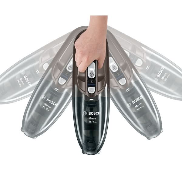 Aspirator de mana BOSCH Move BHN16L, 0.3l, 14.4V, autonomie max 40 min, High Airflow System, maro-negru WALTI