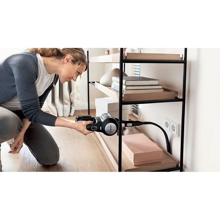 Aspirator vertical 2in1 BOSCH Unlimited 7 BCS711EXT, 0.3l, 18V, autonomie max 40 min, Quick Stan, negru-argintiu WALTI