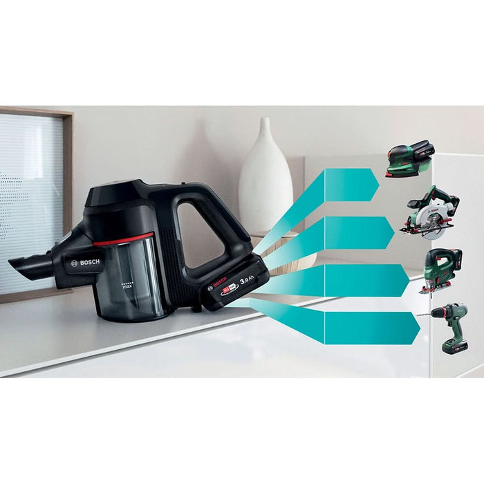Aspirator vertical 2in1 BOSCH Unlimited 7 BCS712XXL, 0.3l, 18V, autonomie max 40 min, Quick Stan, negru-argintiu WALTI