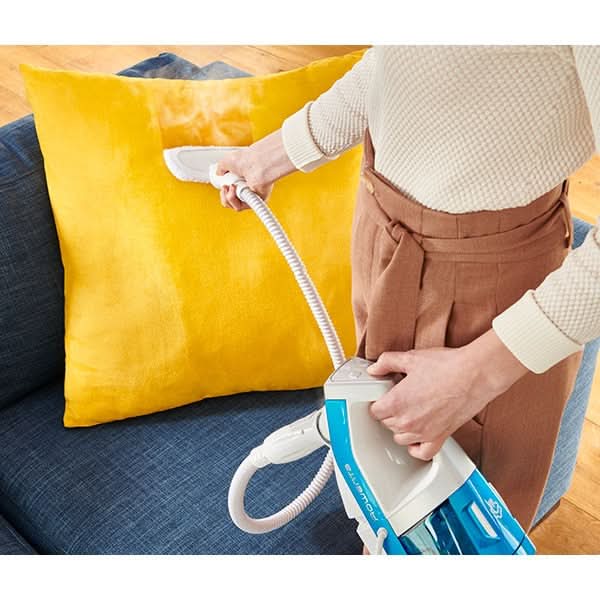 Aspirator vertical cu abur ROWENTA Clean&Steam Multi RY8561WH, 0.5l, 1700W, tehnologie ciclonica, alb-albastru WALTI