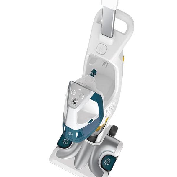Aspirator vertical cu abur ROWENTA Clean&Steam Multi RY8561WH, 0.5l, 1700W, tehnologie ciclonica, alb-albastru WALTI