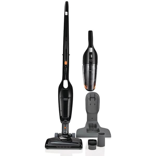 Aspirator vertical GORENJE Freestyle SVC144FBK, 0.6l, 14.4V, autonomie max 38 min, iluminare LED, negru WALTI