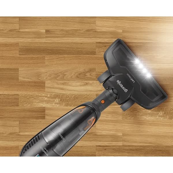 Aspirator vertical GORENJE Freestyle SVC144FBK, 0.6l, 14.4V, autonomie max 38 min, iluminare LED, negru WALTI