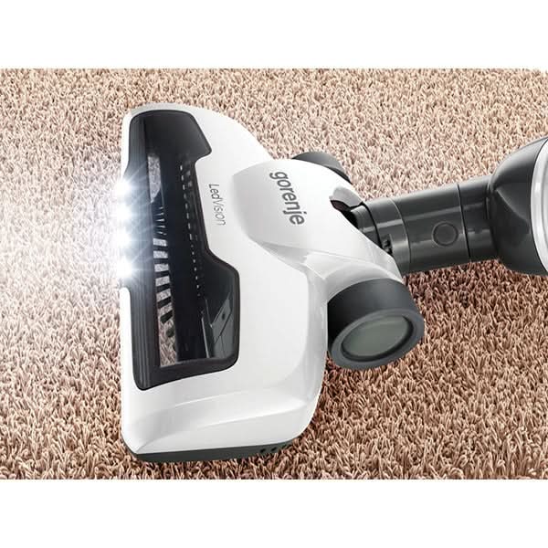 Aspirator vertical GORENJE Freestyle SVC180FW, 0.6l, 18V, autonomie max 45 min, iluminare LED, alb-gri inchis WALTI