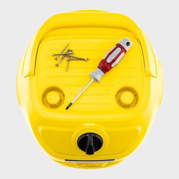 Aspirator cu sac KARCHER WD 2 1.628-050.0, 15l, 1000W, galben-argintiu WALTI