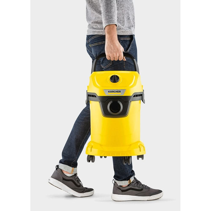 Aspirator cu sac KARCHER WD 3 V-17/4/20, 17l, 1000W, 75dB, galben-negru WALTI