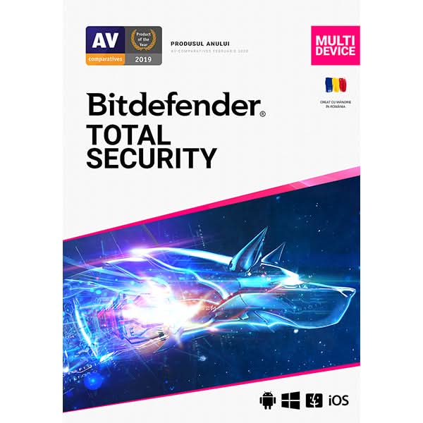 Antivirus BITDEFENDER Total Security, 1 an, 3 PC, Retail WALTI
