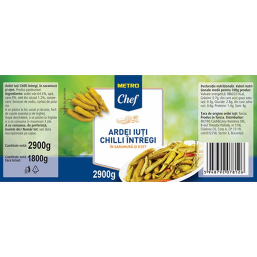 Ardei Iute Chilli in Otet 2,9 Kg - WALTI WALTI