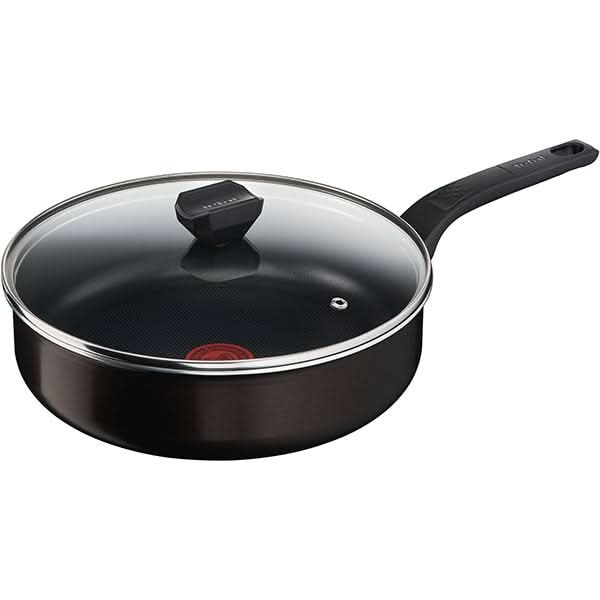 Cratita cu capac TEFAL Simply Clean B5673253, 3.5l, 24cm, aluminiu, negru WALTI