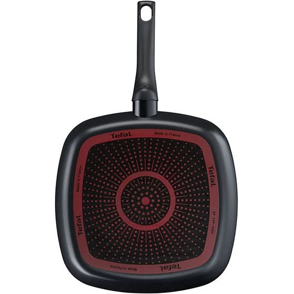 Tigaie grill TEFAL Simply Clean B5674053, 26x26cm, aluminiu, Thermo Signal, negru WALTI
