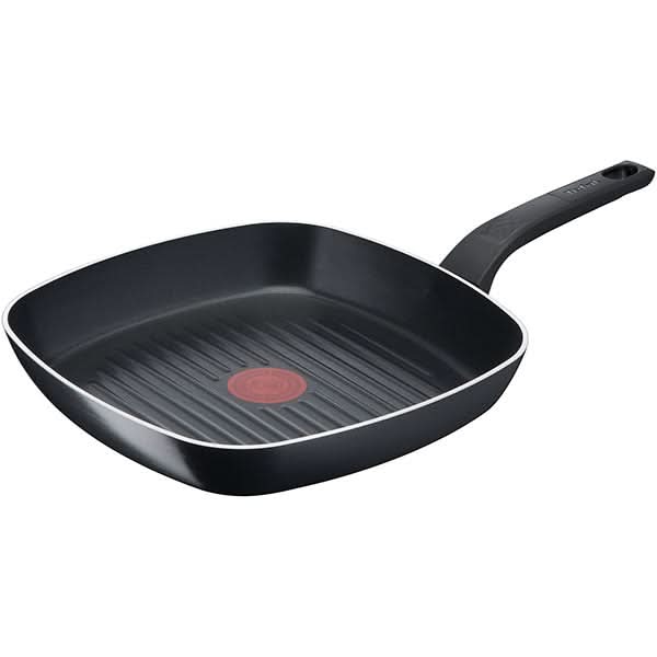 Tigaie grill TEFAL Simply Clean B5674053, 26x26cm, aluminiu, Thermo Signal, negru WALTI