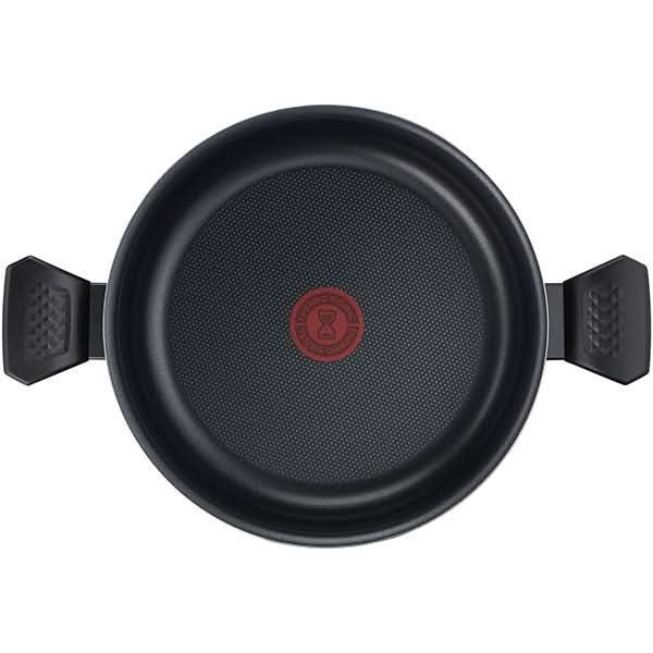 Oala cu capac TEFAL Simply Clean B5674653, 4.5l, 24cm, aluminiu, negru WALTI