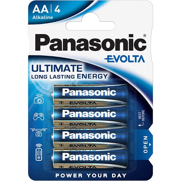 Baterii PANASONIC Evolta Alkaline LR6/AA, 4 bucati WALTI