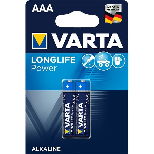 Baterii alcaline AAA VARTA Longlife Power, 2 bucati WALTI