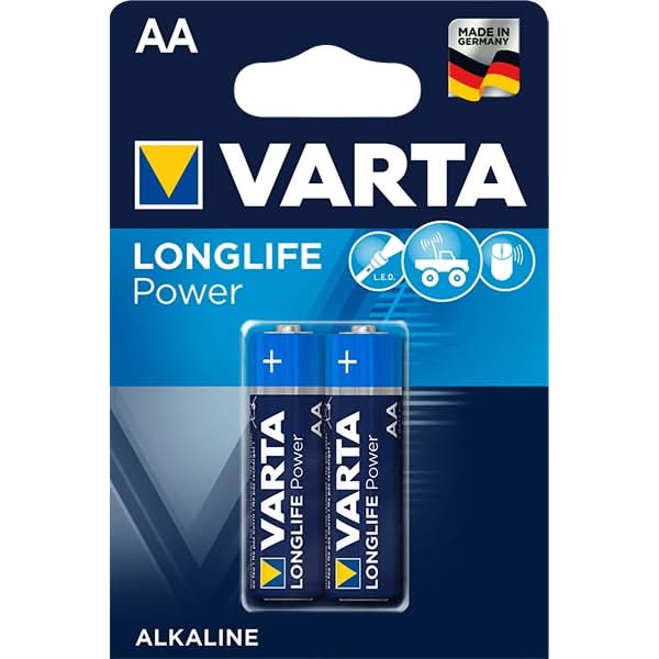 Baterii alcaline AA VARTA Longlife Power, 2 bucati WALTI