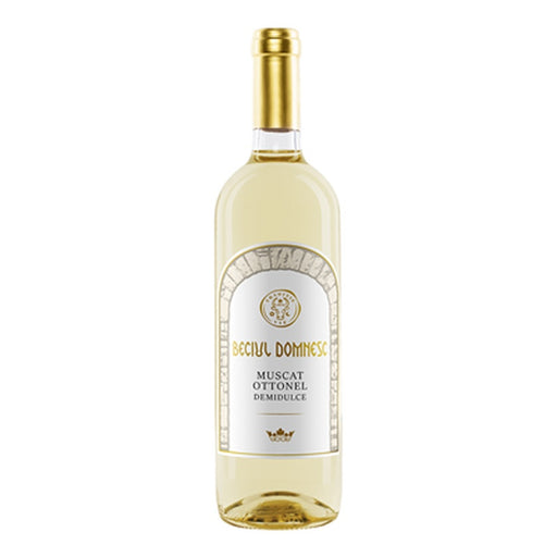 BECIUL DOMNESC Muscat Ottonel Vin Alb Demidulce SGR 0,75 L - WALTI WALTI