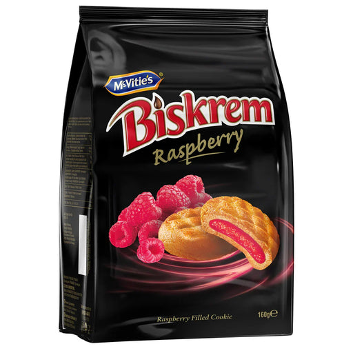 BISKREM Biscuiti cu Crema de Zmeura 160 g - WALTI WALTI