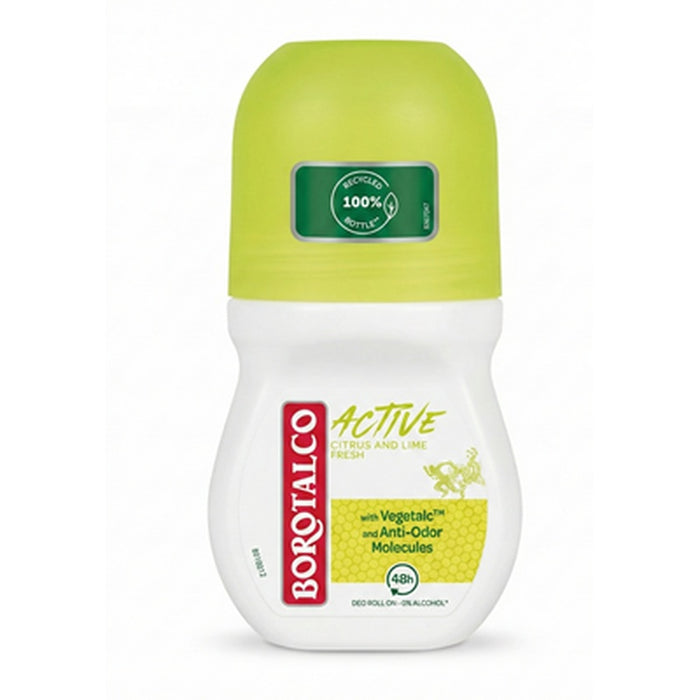 BOROTALCO Deodorant Roll On Active Citrus & Lime 50 ml - WALTI WALTI