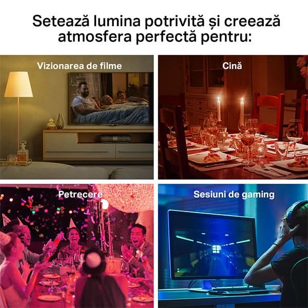 Bec LED Smart TP-LINK Tapo L530E, E27, 9W, 806lm, Wi-Fi, lumina variabila, compatibil Alexa, Google Assistant WALTI