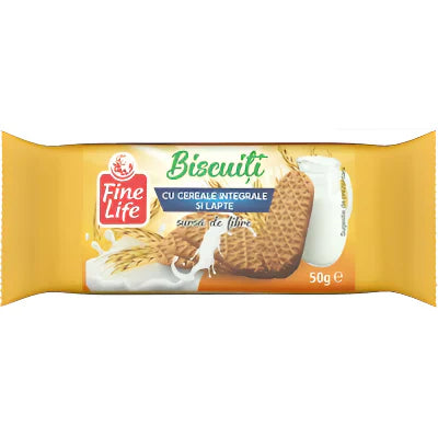Fine Life Biscuiti cu Cereale si Lapte 50 g - WALTI WALTI