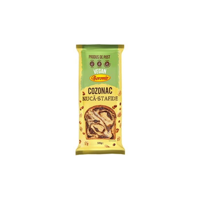 Boromir Cozonac Vegan cu Nuca & Stafide 500 g - WALTI WALTI