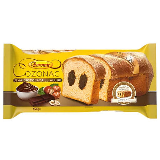Boromir Cozonac cu Crema Ciocolata & Alune 450 g - WALTI WALTI