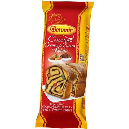 Boromir Cozonac cu Crema de Cacao & Rahat 500 g - WALTI WALTI