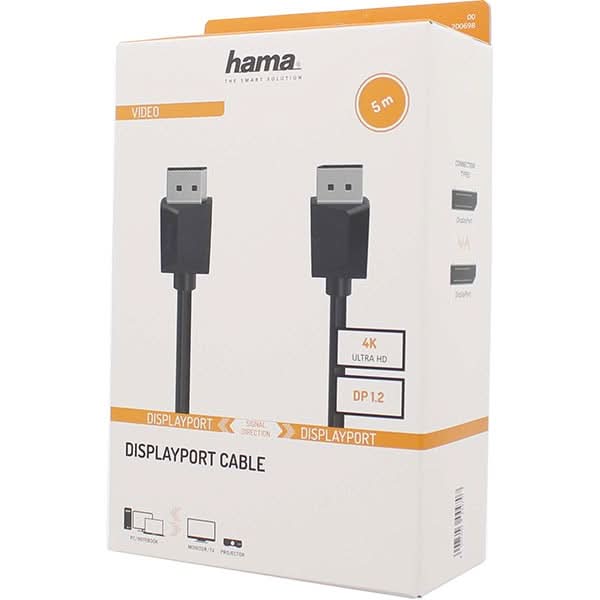 Cablu DisplayPort 1.2 HAMA 200698, 5m, negru WALTI