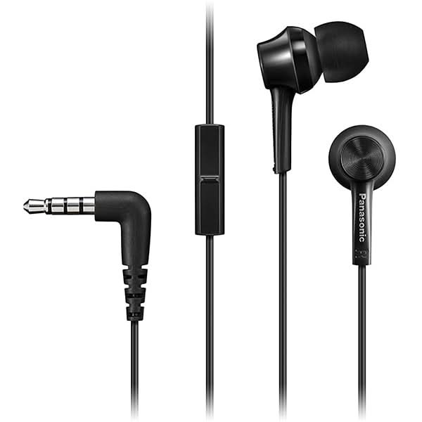 Casti PANASONIC RP-TCM115E-K, Cu Fir, In-Ear, Microfon, negru WALTI
