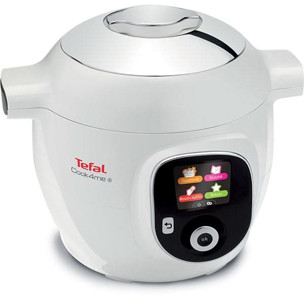 Multicooker TEFAL Cook4Me+ CY851130, 6l, 1600W, 6 programe, aplicatie 150 retete, alb-gri WALTI
