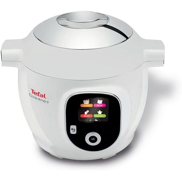 Multicooker TEFAL Cook4Me+ CY851130, 6l, 1600W, 6 programe, aplicatie 150 retete, alb-gri WALTI
