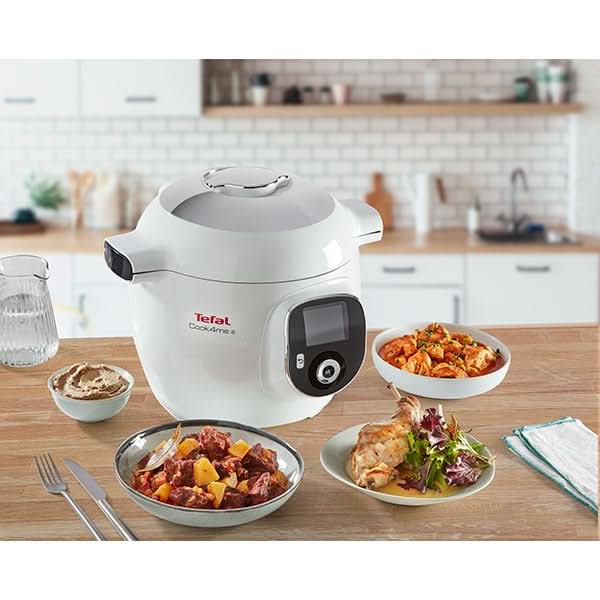 Multicooker TEFAL Cook4Me+ CY851130, 6l, 1600W, 6 programe, aplicatie 150 retete, alb-gri WALTI