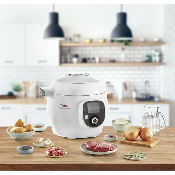 Multicooker TEFAL Cook4Me+ CY851130, 6l, 1600W, 6 programe, aplicatie 150 retete, alb-gri WALTI
