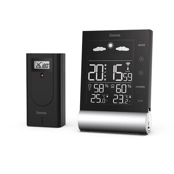 Statie meteo HAMA Black Line 00186417, negru WALTI