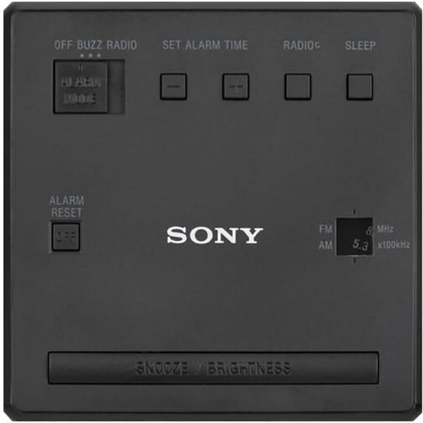 Radio cu ceas SONY ICF-C1B, FM, negru WALTI