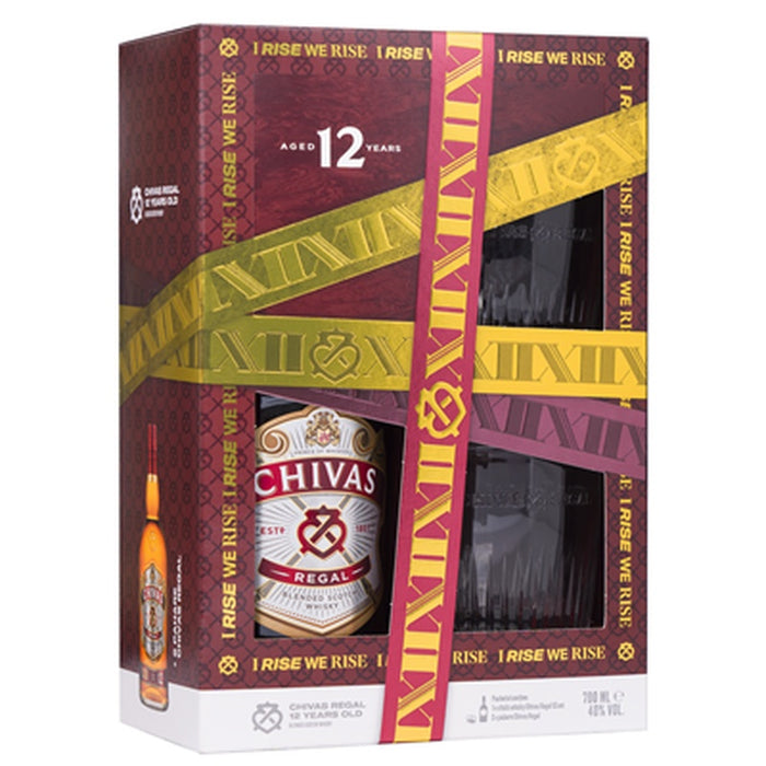 CHIVAS 12YO Regal Pachet Whiskey 40% + 2 Pahare SGR 0,7 L - WALTI WALTI