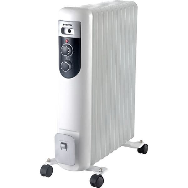 Calorifer electric VORTEX VO4221, 11 elementi, 3 trepte putere, 2500W, alb-negru WALTI
