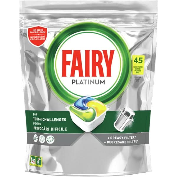 Detergent pentru masina de spalat vase FAIRY Platinum All in One, 45 capsule WALTI