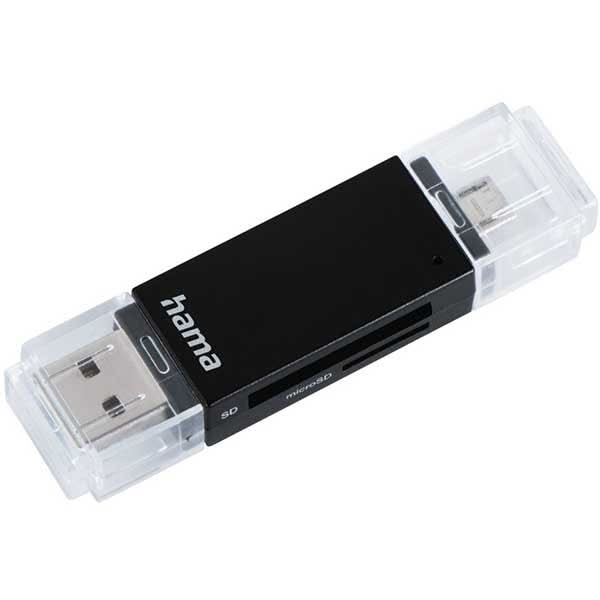 Cititor de carduri HAMA 181056, USB 2.0, SD/microSD, negru WALTI