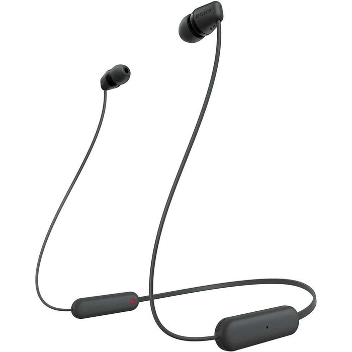 Casti SONY WI-C100B, Bluetooth, In-ear, Microfon, negru WALTI