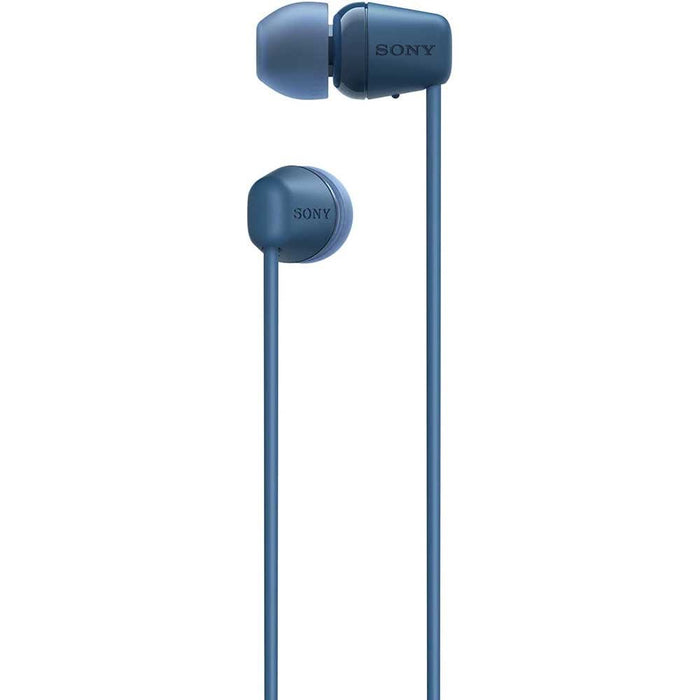 Casti SONY WI-C100L, Bluetooth, In-ear, Microfon, albastru WALTI