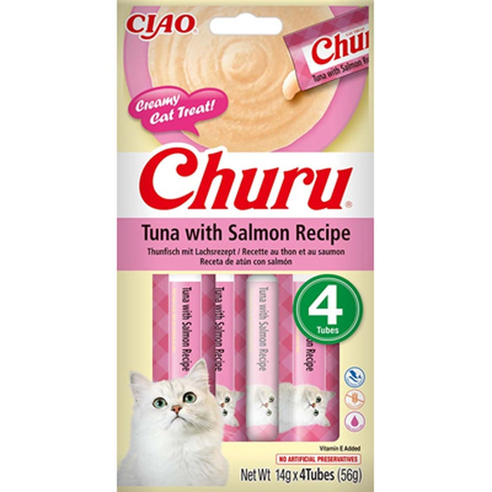 Churu 4 Recompense Pisici Ton & Somon 56 g - WALTI WALTI