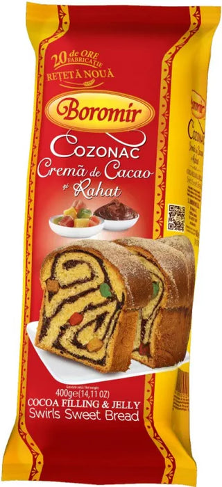 Boromir Cozonac cu Crema de Cacao & Rahat 500 g - WALTI WALTI