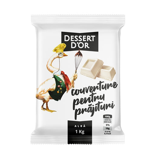 DESSERT D'OR Cuvertura Alba pentru Prajituri 1 Kg - WALTI WALTI